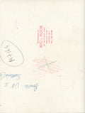 Verso of the David Bowie Scotland tour contact sheet, hand-annotated and stamped by Mick Rock.