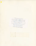 Verso of the David Bowie UK Tour 1972 vintage print, stamped by Mick Rock.