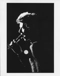 David Bowie on the December 1972 UK tour, photographed by Mick Rock. Unique vintage gelatin silver print.