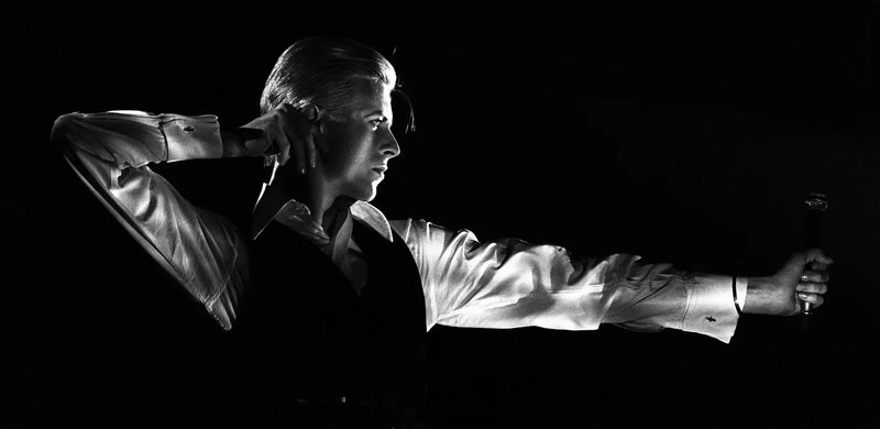 David Bowie at Maple Leaf Gardens, Toronto, February 26, 1976, photographed by John Rowlands.