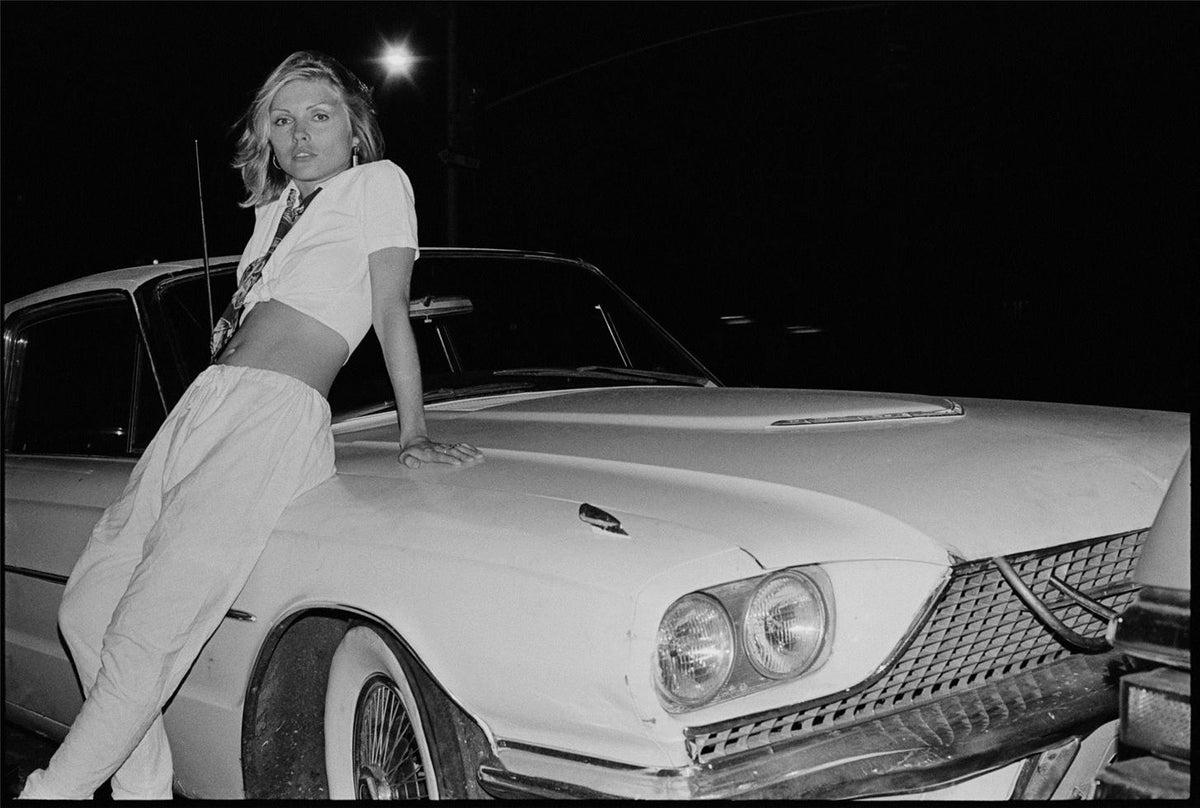 Debbie Harry at CBGB, New York City, 1975, photographed by Chris Stein.