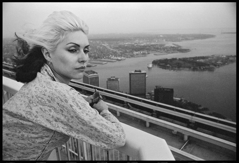 Debbie Harry on Rooftop II, New York City, 1977, photographed by Chris Stein.