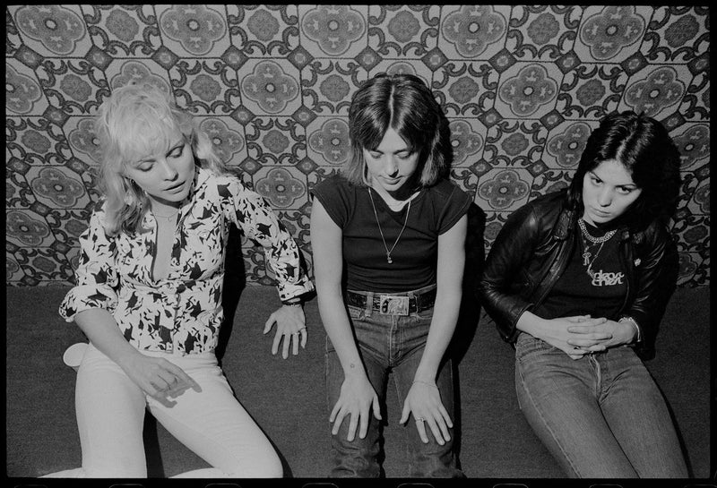 Debbie Harry with Suzi Quatro and Joan Jett, New York City, 1977, photographed by Chris Stein.