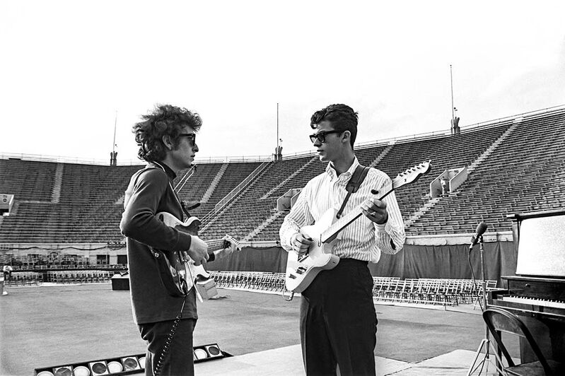 Bob Dylan & Robbie Robertson, Forest Hills Stadium (stage view), 1965