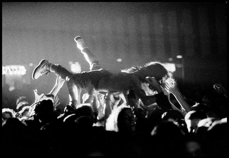 Pearl Jam crowd surf by Chris Cuffaro