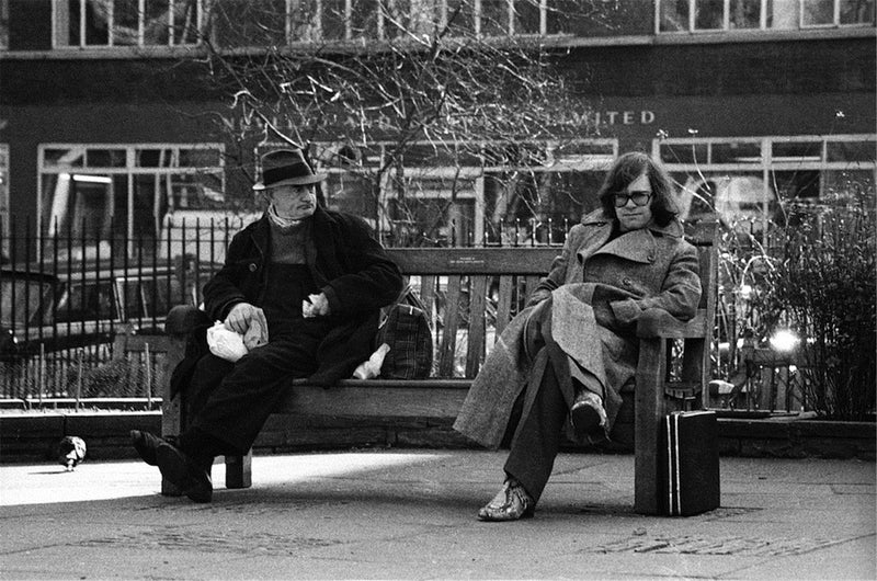 Elton John photographed at Soho Square, London, 1970, by Barrie Wentzell.