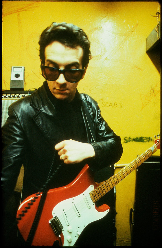 Elvis Costello, New York City, 1978, photographed by Roberta Bayley.