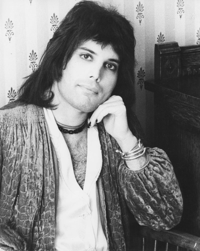 Freddie Mercury photographed by Mick Rock, 1975. Unique vintage gelatin silver print.