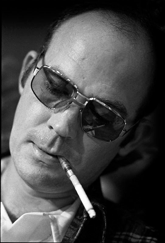 Writer Hunter S. Thompson photographed by Charlyn Zlotnik.