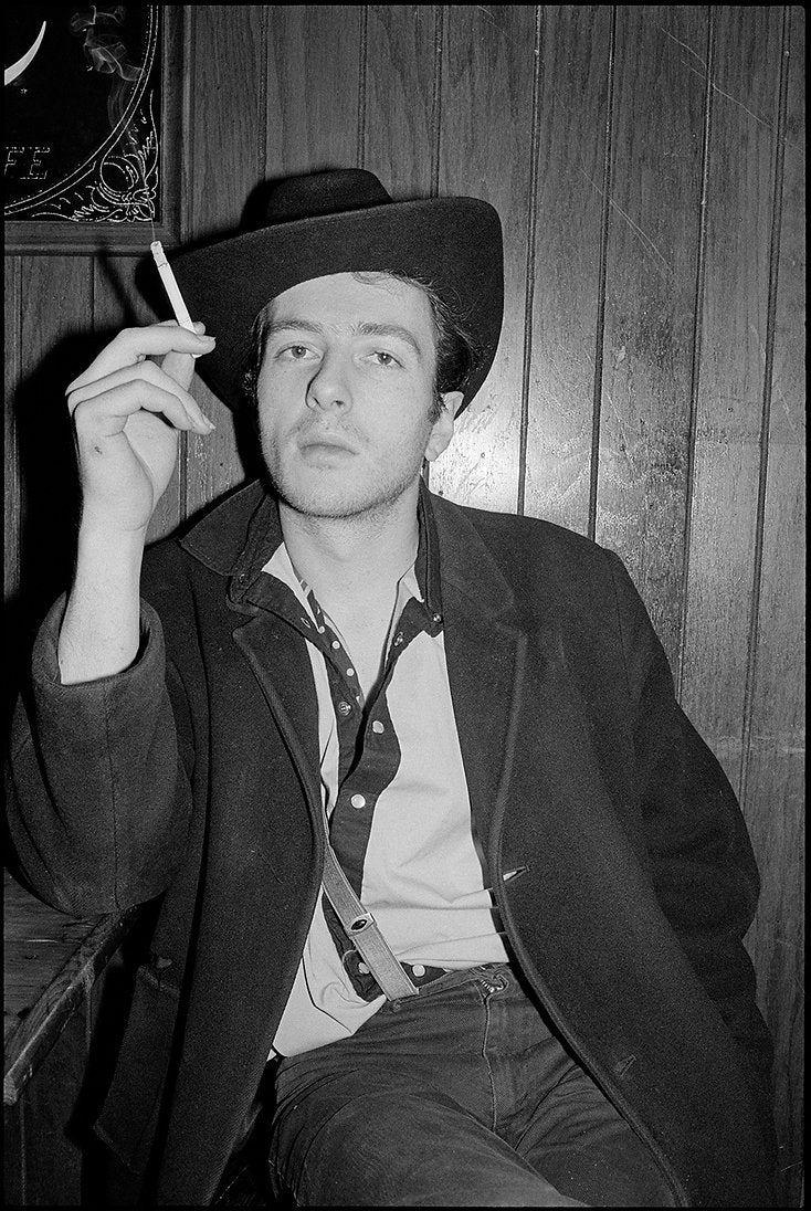 Joe Strummer, Times Square, 1980, photographed by Roberta Bayley.