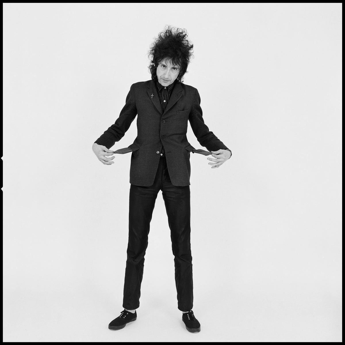 John Cooper Clarke, Kew, London, 1979, photographed by Chalkie Davies.
