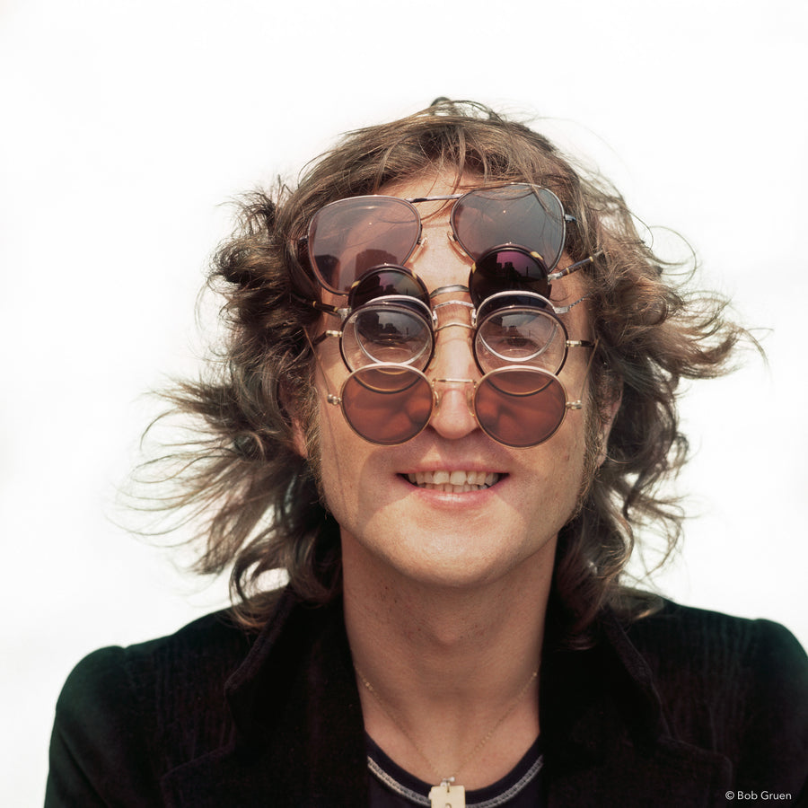 John Lennon during the Walls and Bridges cover session in New York City, 1974, photographed by Bob Gruen.