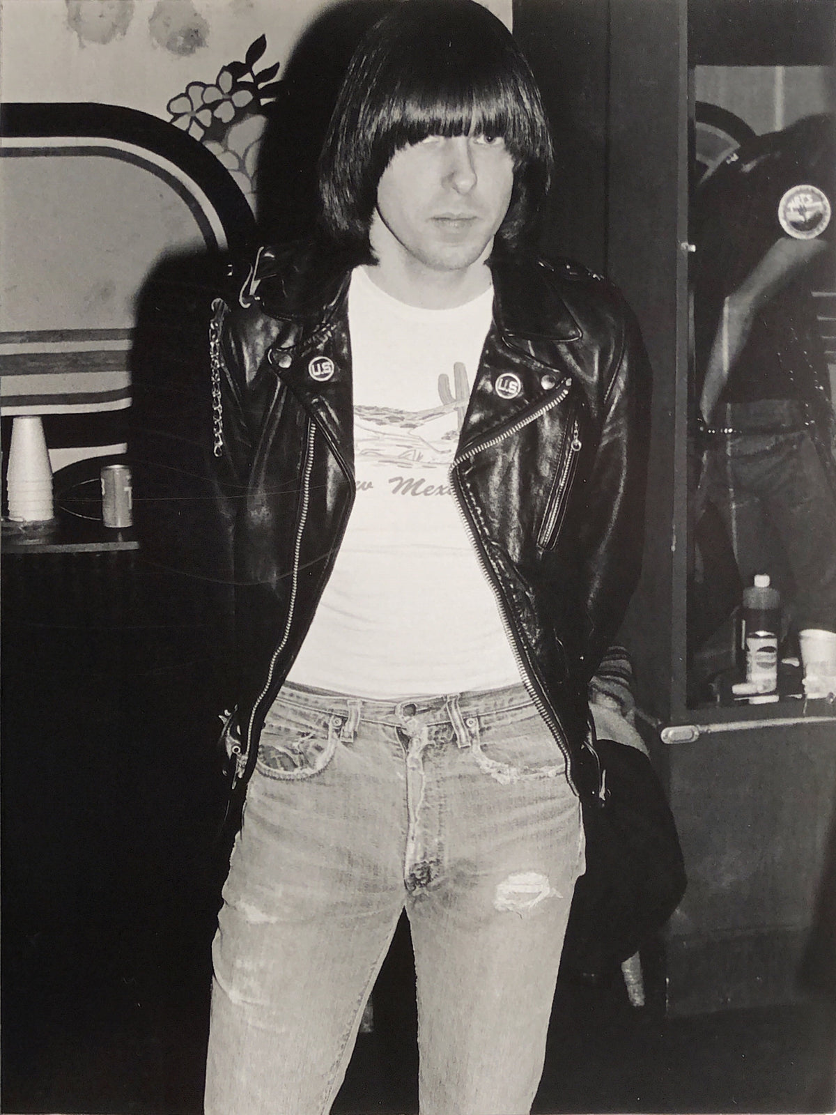 Johnny Ramone, Tower Theater, Philadelphia, PA, 1978, photographed by Bob Gruen. Vintage silver gelatin print.