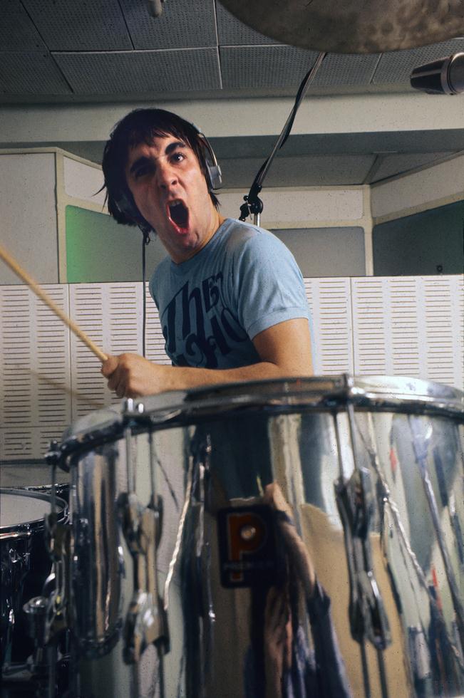 Colour photograph of Keith Moon of The Who, 1968, by Barrie Wentzell.