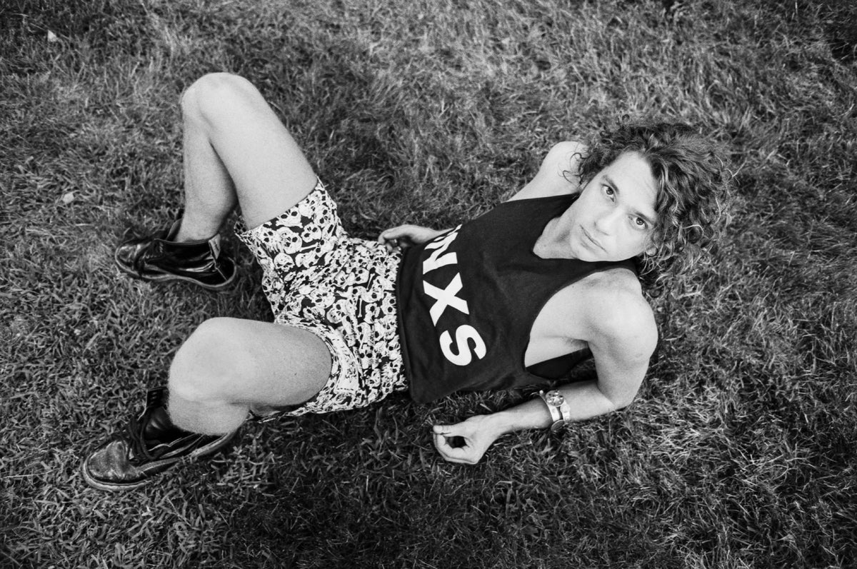 Michael Hutchence, INXS, 1987 — photograph by Lynn Goldsmith