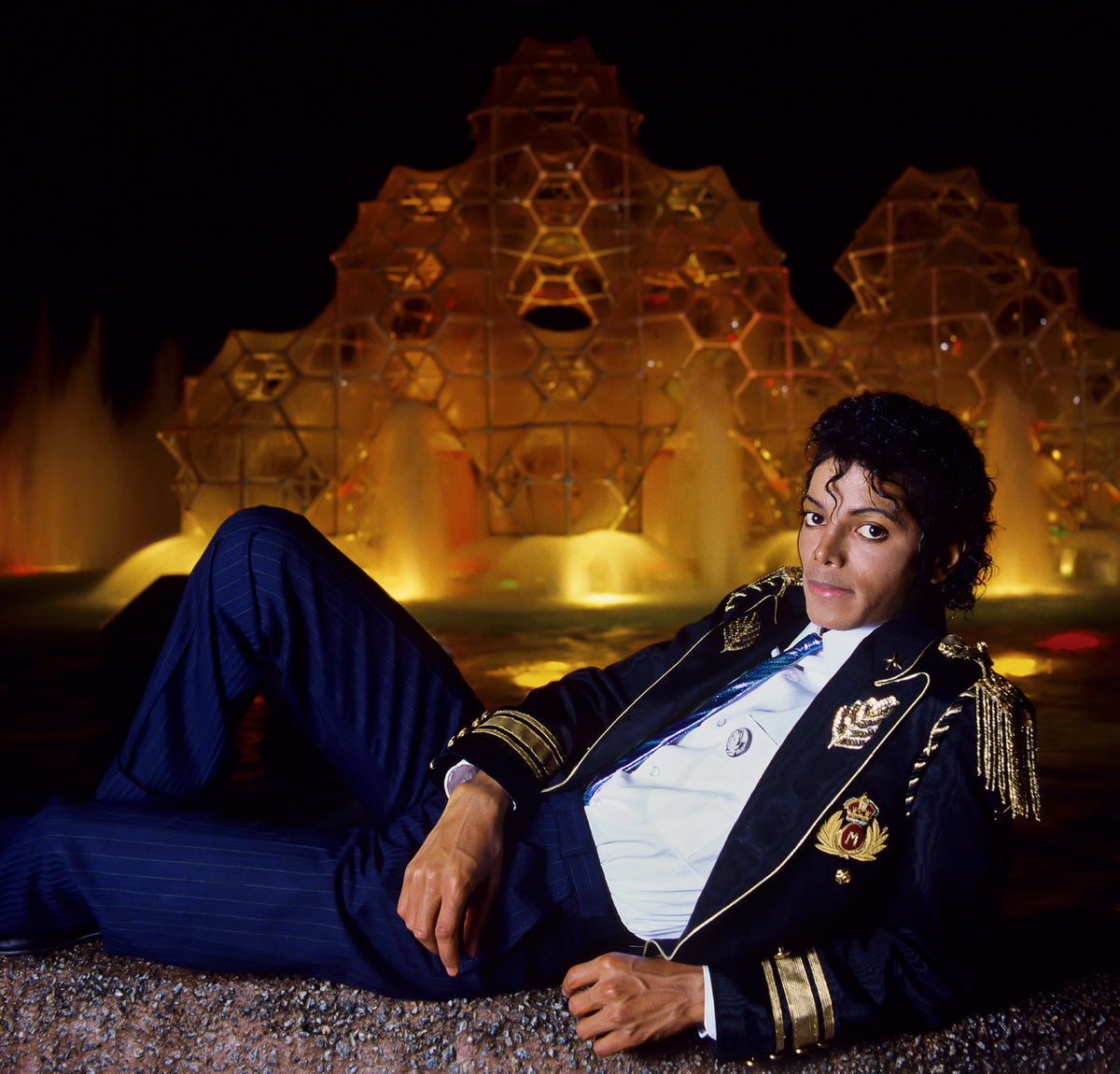 Michael Jackson, Fountain, 1984 — photograph by Lynn Goldsmith
