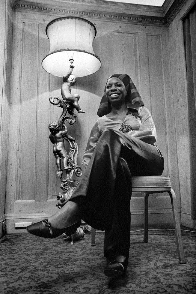Nina Simone photographed in 1969 by Barrie Wentzell.
