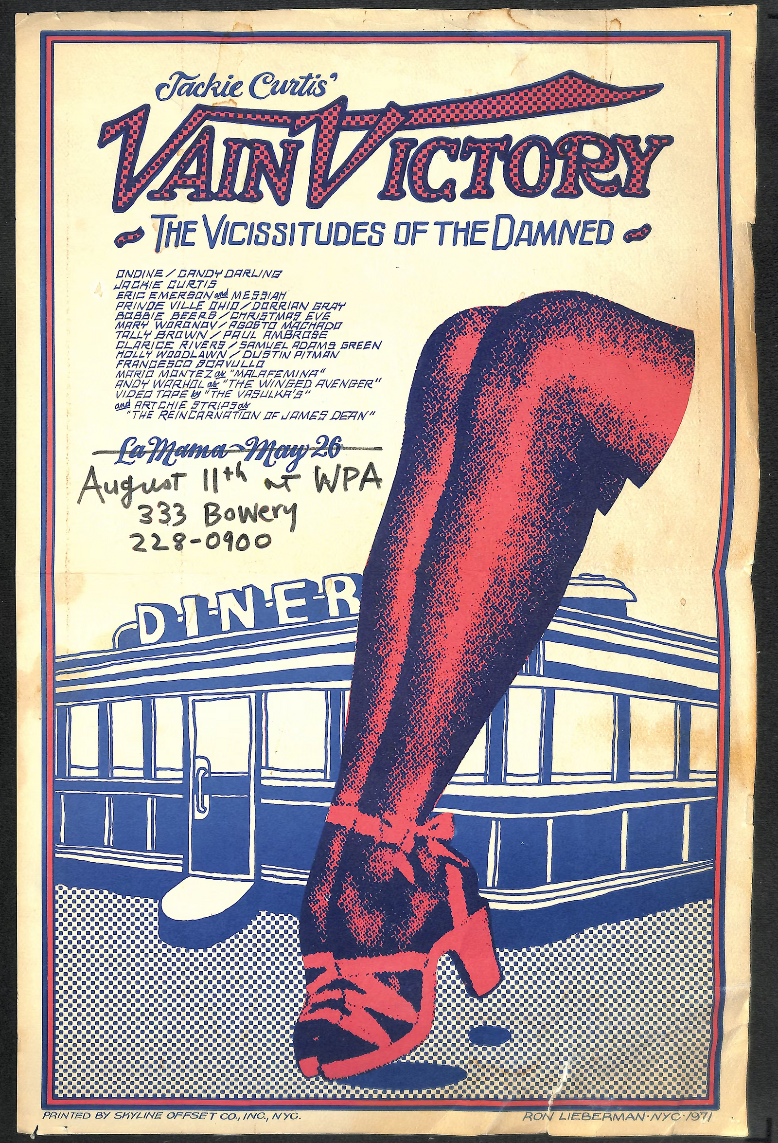 Original Vain Victory theatre poster | New York City, 1971.