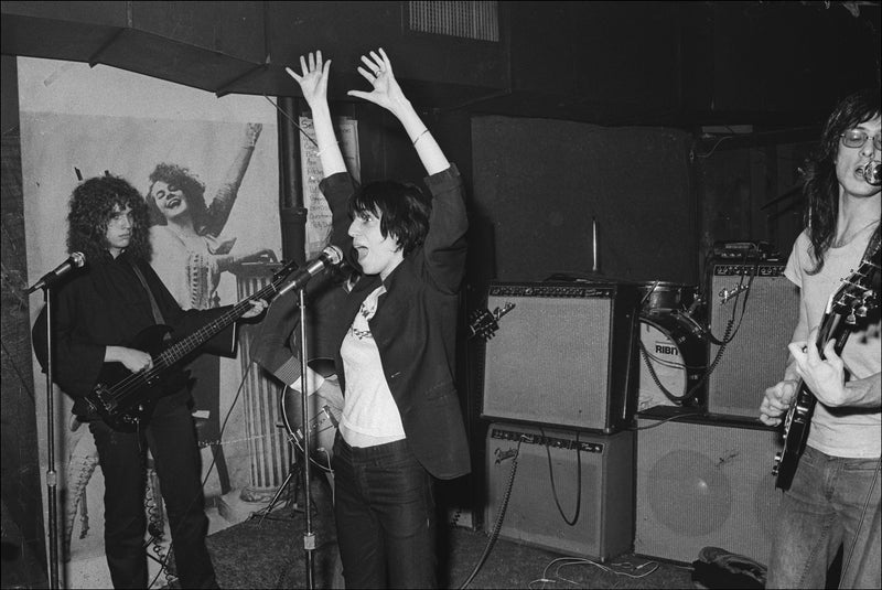 Patti Smith, CBGB, New York City, 1975, photographed by Allan Tannenbaum.