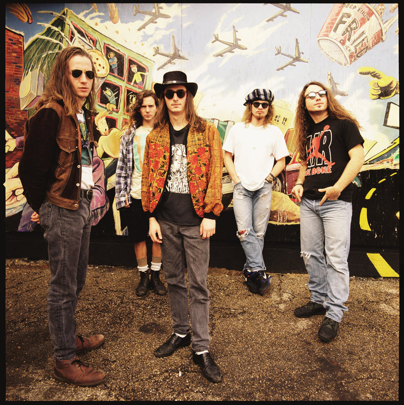 Pearl Jam group portrait in color by Chris Cuffaro