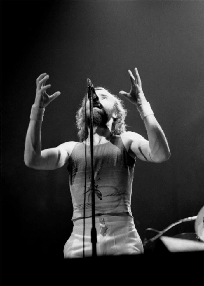 Phil Collins performing with Genesis in Rotterdam, the Netherlands, 1978, photographed by Barry Schultz.