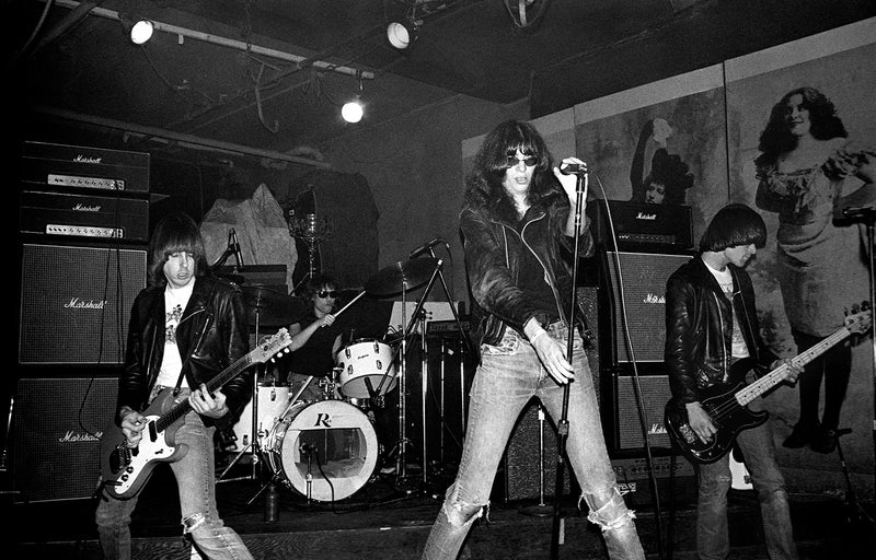 Ramones Performing at CBGB, New York City, 1977. Photograph by Ebet Roberts.