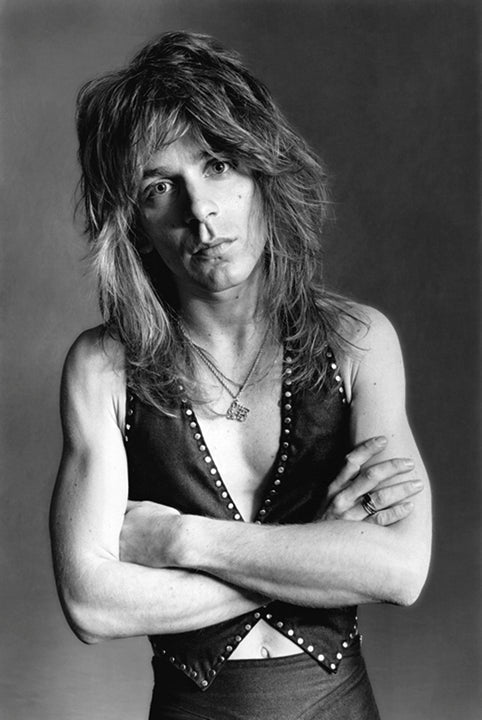 Randy Rhoads photographed at the Capitol Theatre, Passaic, New Jersey, 1981, by Mark Weiss.