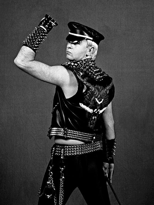 Rob Halford of Judas Priest photographed in 1984 by Mark Weiss.