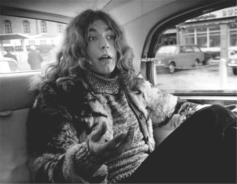 Robert Plant of Led Zeppelin photographed by Barrie Wentzell.