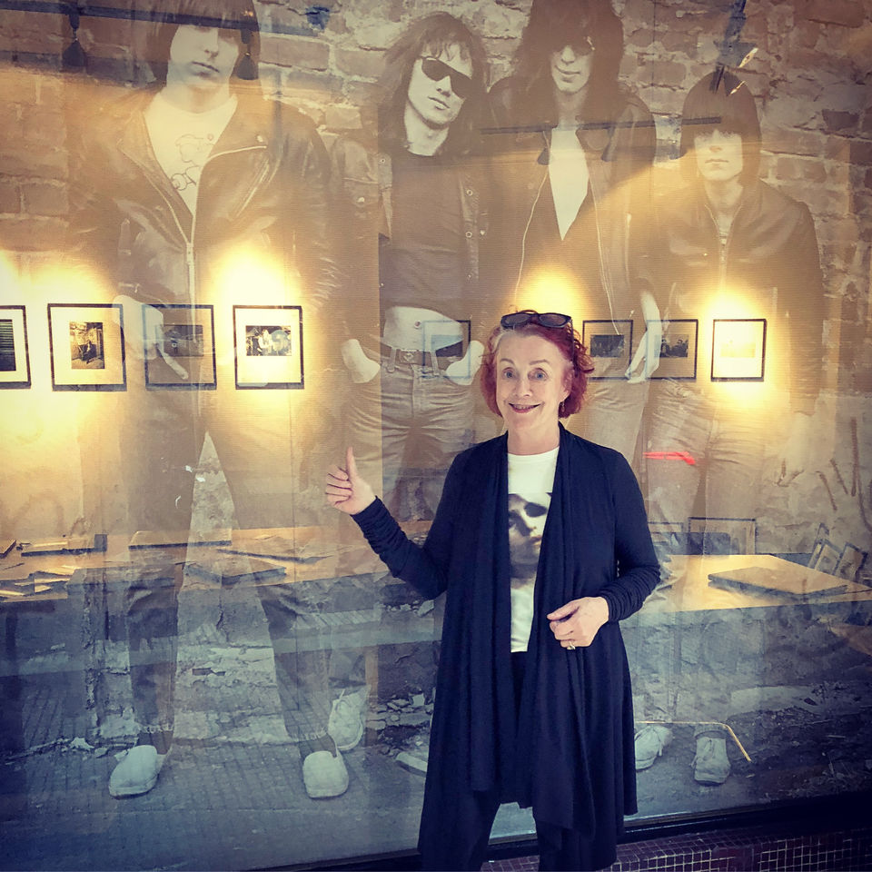 Roberta Bayley at The Music Photo Gallery during her exhibition in Buenos Aires, 2018.