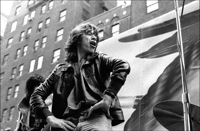 The Rolling Stones, Fifth Avenue, New York City, 1975, photographed by Allan Tannenbaum.