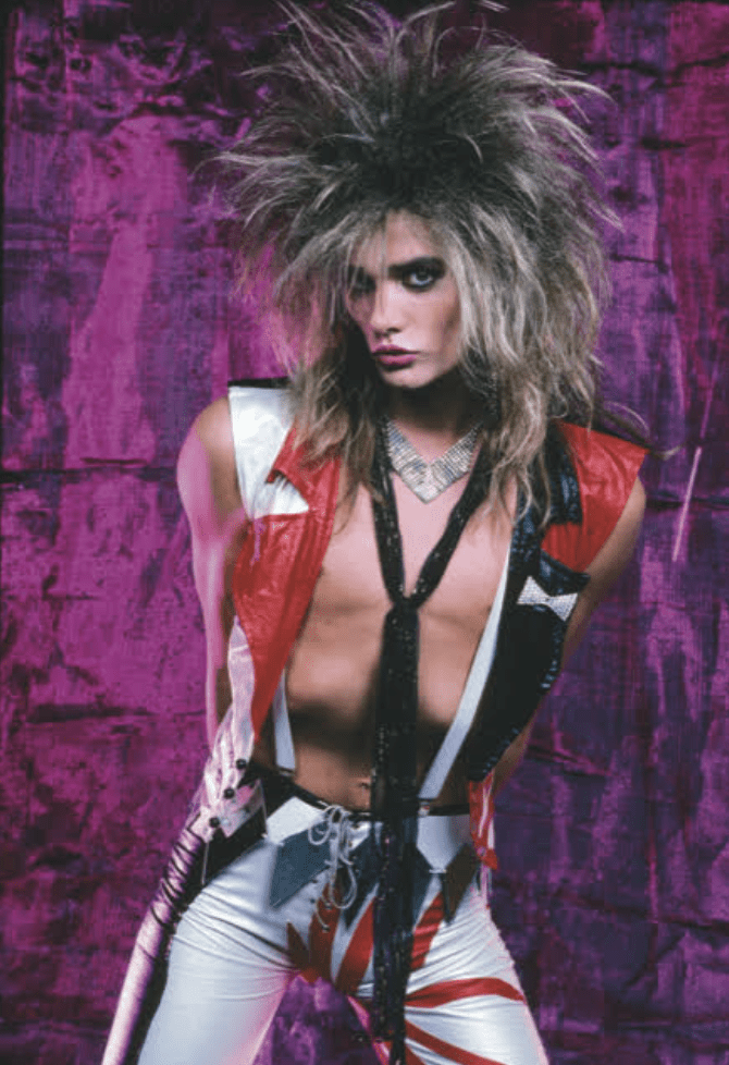 Sebastian Bach of Skid Row photographed in 1987 by Mark Weiss.