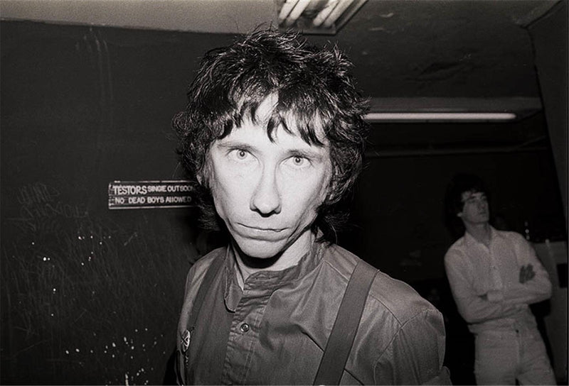 Stiv Bators of the Dead Boys performing in New York, photographed by Charlyn Zlotnik.