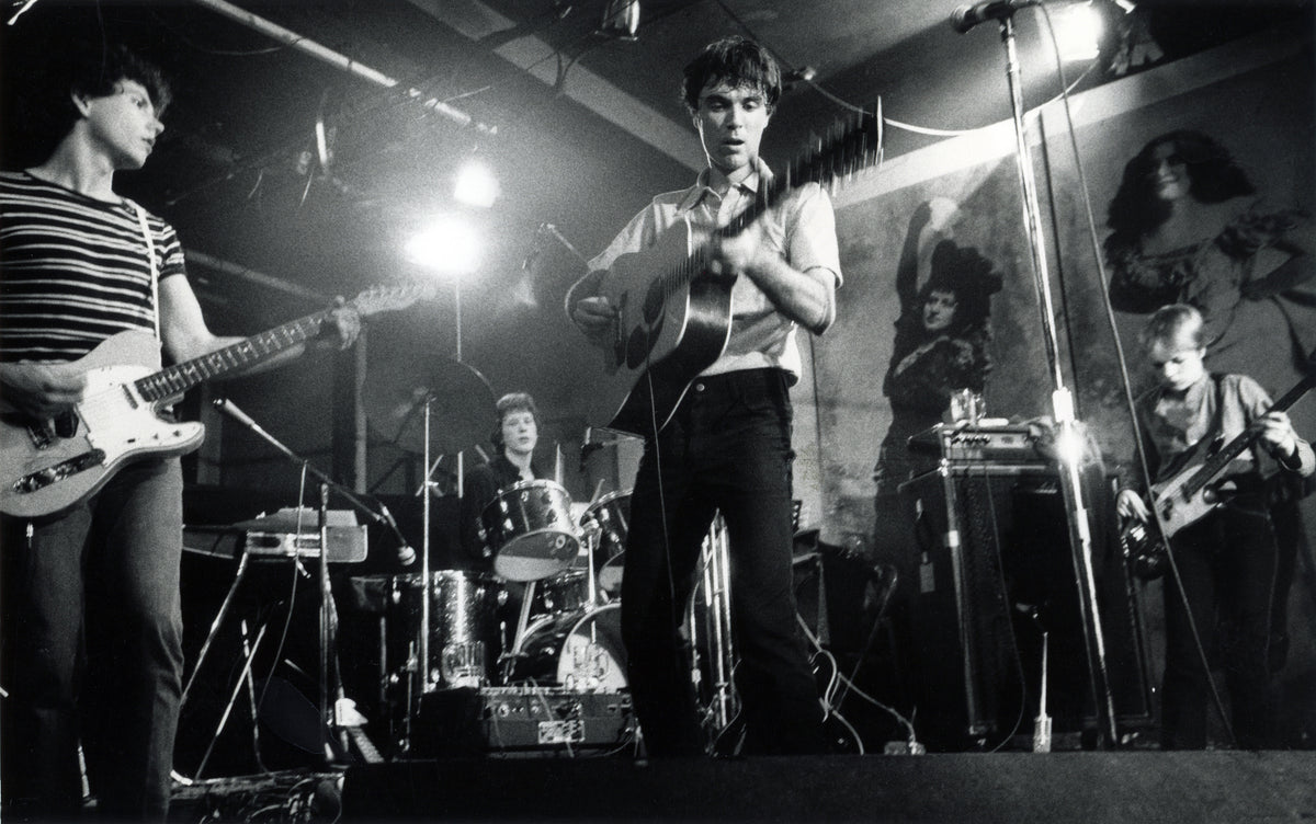 Talking Heads, CBGB, 1977, photographed by Godlis.