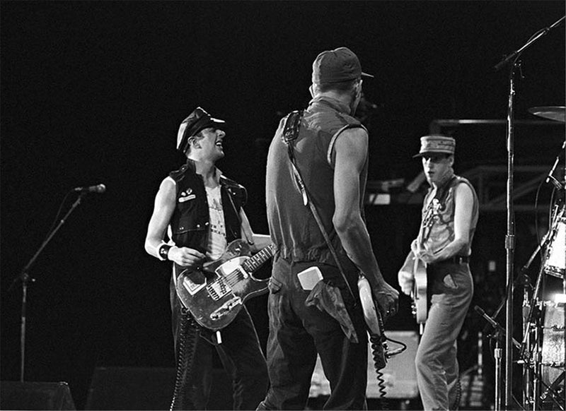 The Clash performing at the Bob Marley Center in Jamaica, photographed by Charlyn Zlotnik, 1982.
