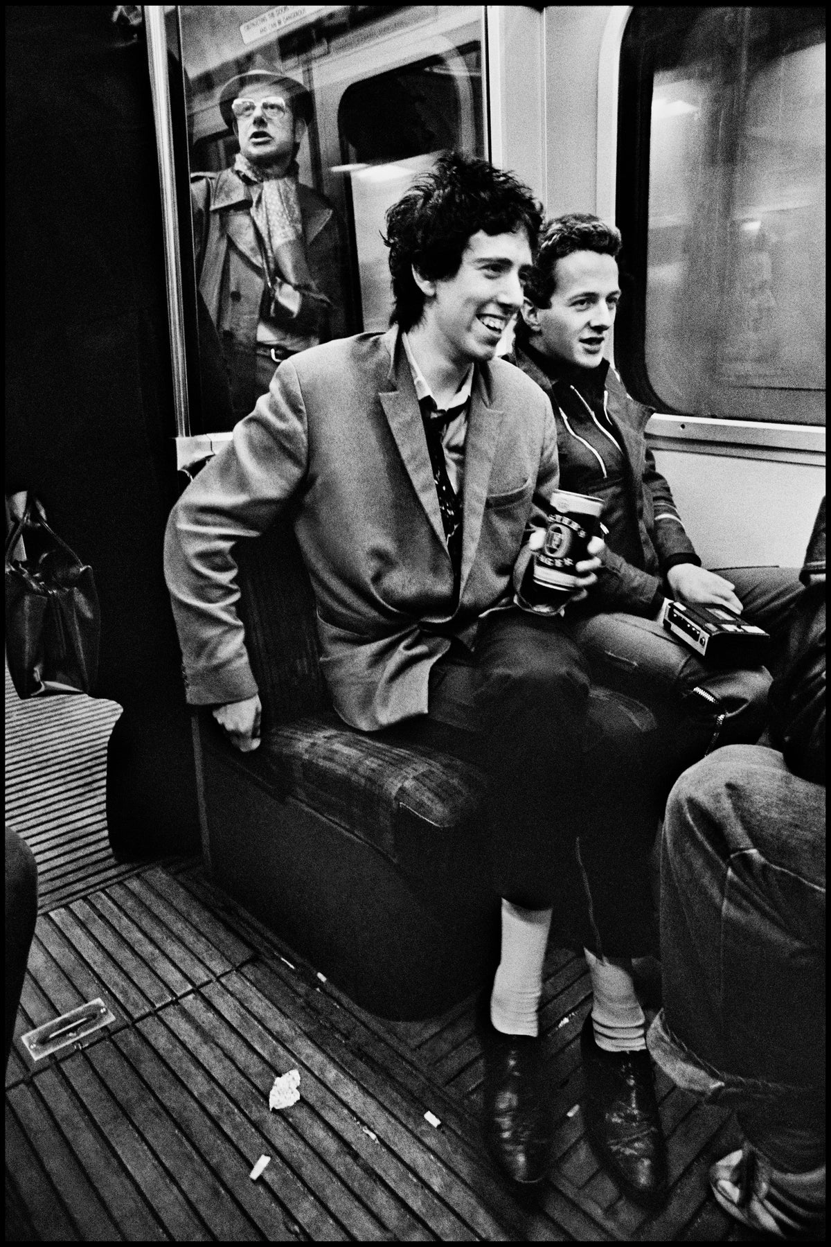 The Clash on the Circle Line, London, 1977, photographed by Chalkie Davies.