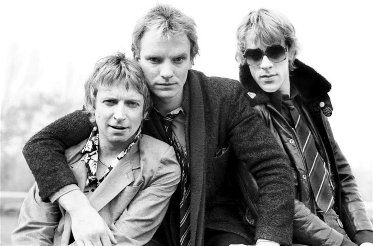 The Police — Sting, Andy Summers and Stewart Copeland — in Amsterdam, 1979, photographed by Barry Schultz.