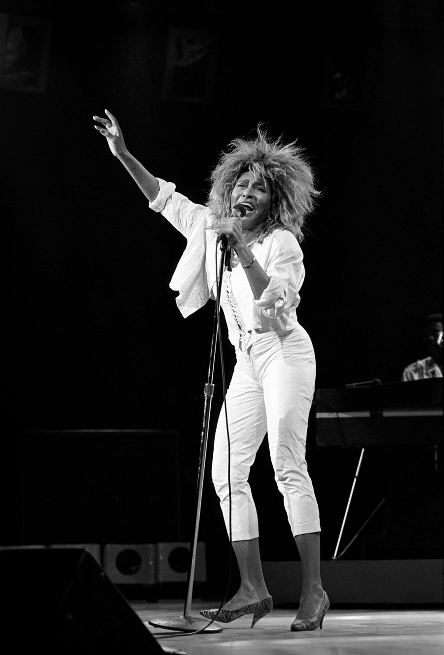Tina Turner, Madison Square Garden, New York City, 1985. Photograph by Ebet Roberts.