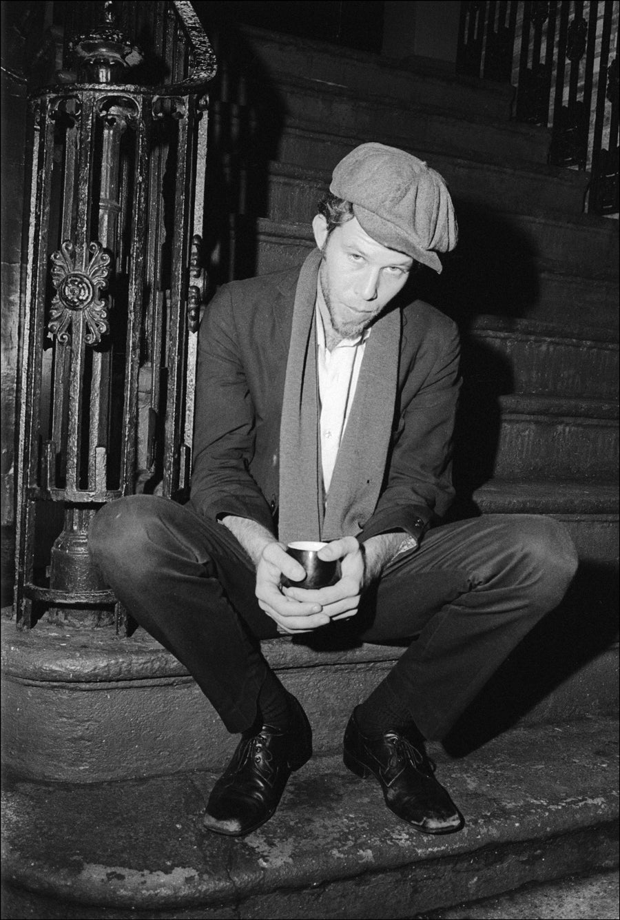 Tom Waits, New York City, 1975, photographed by Allan Tannenbaum.