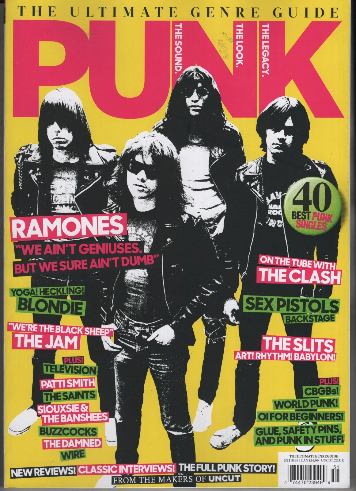 Cover of The Ultimate Genre Guide: Punk published by UNCUT Magazine, featuring the Ramones.