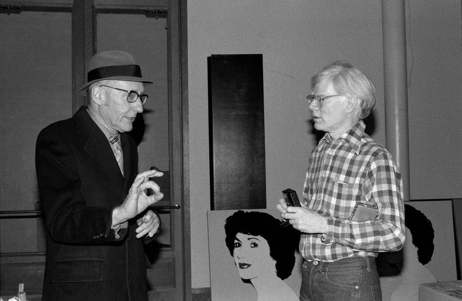William S. Burroughs and Andy Warhol, New York City, 1980, photographed by Bobby Grossman.